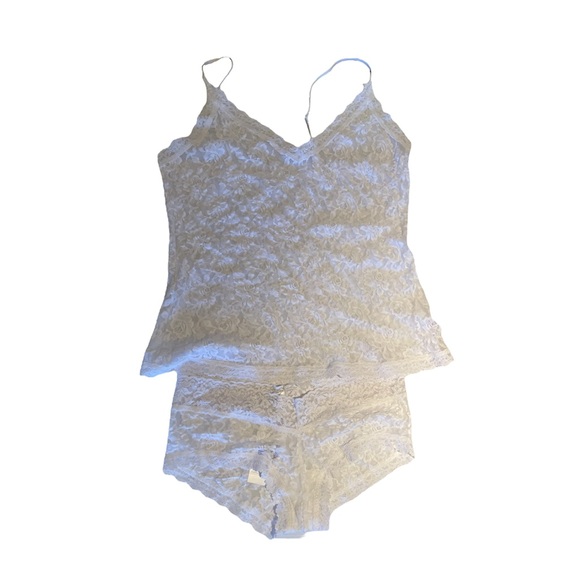Hanky Panky Signature Lace Boyshort & Signature Lace V-Front Cami NWT Size Large
